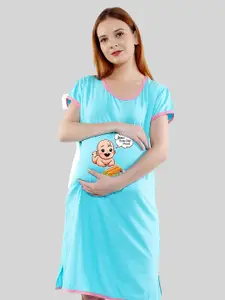 SillyBoom Printed Maternity T-shirt Nightdress