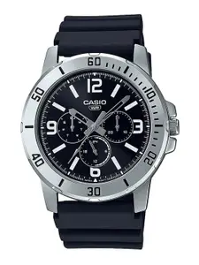 CASIO Enticer Men Black Stainless Steel Dial & Black Straps Analogue Watch A2143