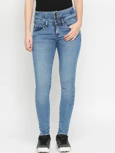 SPYKAR Women Mid-Rise Super Skinny Fit Light Fade Stretchable Jeans