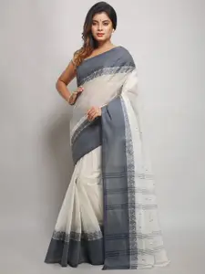 WoodenTant Pure Cotton Taant Saree With Contrast Border