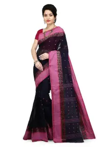 WoodenTant Ethnic Motif Pure Cotton Taant Saree