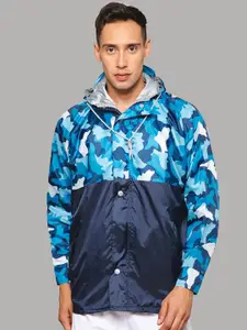 THE CLOWNFISH Waterproof Double Coating Reversible Rain Jacket