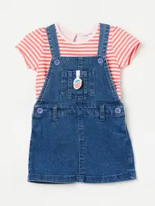 Juniors by Lifestyle Girls Slim-Fit Dungaree With T-Shirt