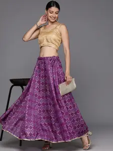 Varanga Bandhani Printed A-line Maxi Skirt