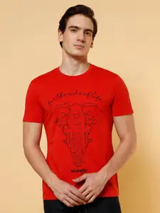 Wrangler Graphic Printed Round Neck Cotton T-shirt