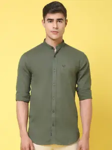 Rodamo Slim Fit Mandarin Collar Cotton Casual Shirt