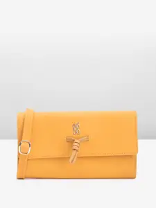 Baggit Women Solid Applique PU Envelope Wallet With A Sling Strap