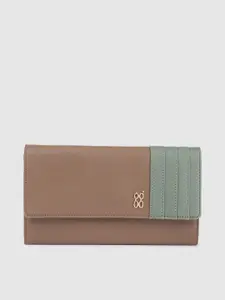 Baggit Women Solid PU Envelope Wallet With Applique Detail