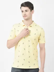 Crimsoune Club Conversational Printed Polo Collar T-shirt
