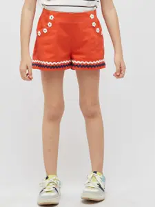 One Friday Girls Mid-Rise Knee Length Regular Shorts