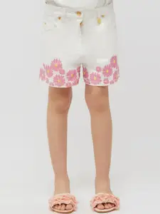 One Friday Girls Floral Printed Knee Length Shorts