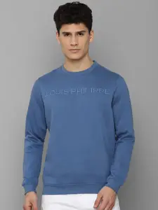 Louis Philippe Brand Logo Printed Cotton Sweatshirt