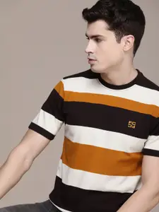 French Connection Striped Pure Cotton T-shirt