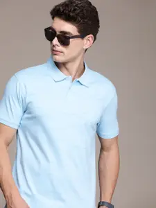 French Connection Men Brand Logo Printed Polo Collar Pure Cotton T-shirt