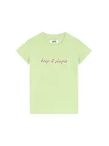 Cantabil Girls Typography Printed T-shirt