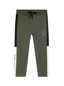 Cantabil Boys Colourblocked Mid-Rise Track Pants