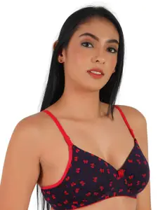 LADYLAND Printed Lightly Padded All Day Comfort Push-Up Bra