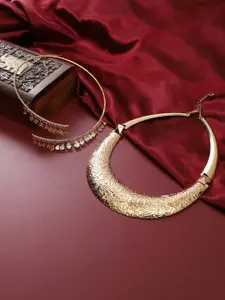 SOHI Set Of 2 Gold-Plated Necklace