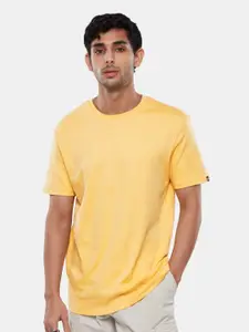 The Souled Store Yellow Loose Cotton T-shirt