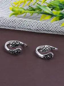 Silver Shine Set Of 2 Oxidised Silver-Plated Adjustable Toe Rings