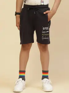 Monte Carlo Boys Mid-Rise Typography Printed Shorts