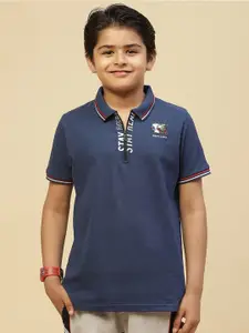 Monte Carlo Boys Polo Collar Pure Cotton T-shirt