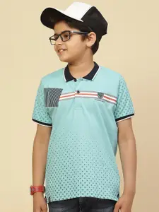 Monte Carlo Boys Polka Dot Printed Polo Collar T-shirt