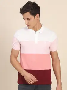 Dennis Lingo Colourblocked Polo Collar Regular Fit T-shirt
