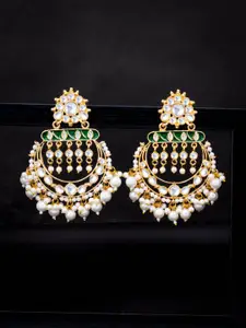 Sukkhi Gold-Plated Contemporary Chandbalis Earrings