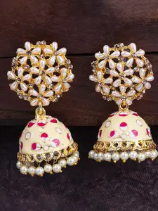 Sukkhi Gold-Plated Dome Jhumkas Earrings