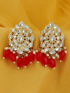 Sukkhi Gold-Plated Contemporary Drop Earrings