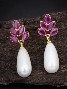Sukkhi Gold-Plated Contemporary Drop Earrings