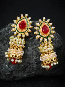 Sukkhi Gold-Plated Contemporary Jhumkas Earrings