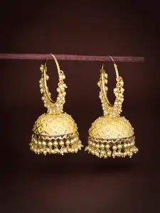 Sukkhi Gold-Plated Contemporary Jhumkas Earrings