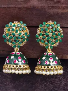 Sukkhi Gold Plated Dome Shaped Jhumkas