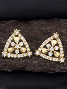Sukkhi Gold-Plated Triangle Studs Earrings