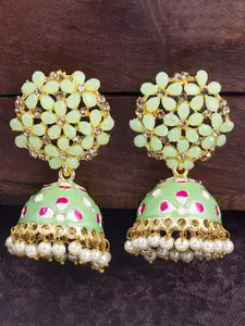 Sukkhi Gold-Plated Contemporary Jhumkas Earrings