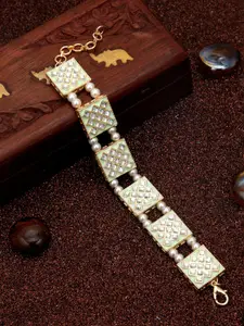 Sukkhi Gold-Plated Meenakari Wraparound Bracelet