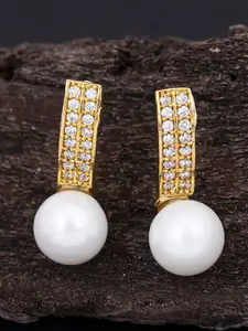 Sukkhi Gold-Plated Contemporary Drop Earrings