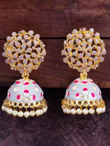 Sukkhi Admirable Floral Gold Plated Contemporary Jhumkas