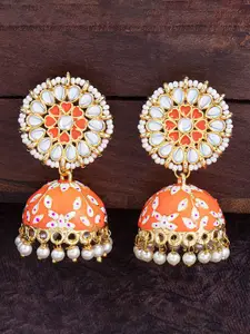 Sukkhi Admirable Floral Gold Plated Contemporary Jhumkas