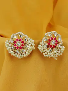 Sukkhi Gold Plated Kundan & Pearl Studs Earring