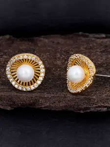 Sukkhi Gold Plated Contemporary Studs Earrings