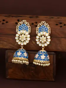Sukkhi Gold-Plated Contemporary Jhumkas Earrings