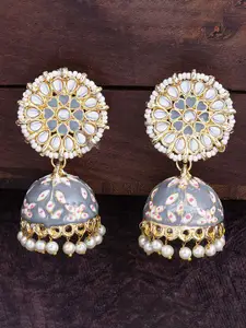 Sukkhi Gold-Plated Dome Jhumkas Earrings