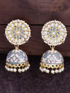Sukkhi Gold-Plated Dome Jhumkas Earrings