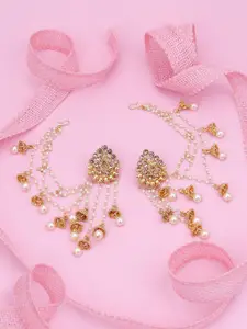 Sukkhi Gold-Plated Contemporary Drop Earrings