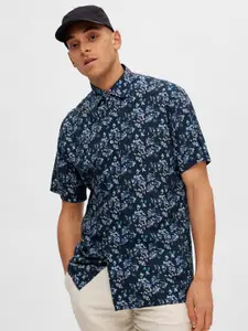 SELECTED Floral Printed Spread Collar Casual Shirt
