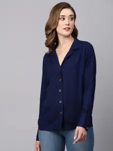 Chemistry Lapel Collar Opaque Casual Shirt