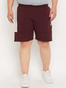 bigbanana Plus Size Men Antimicrobial Maroon Sports Shorts
